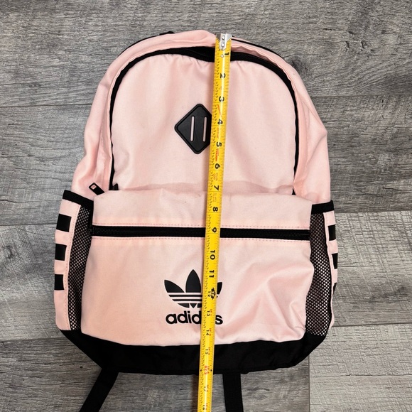 Adidas Originals Trefoil Backpack Pastel Pink/Peach School Bag Travel Streetwear - Picture 6 of 15